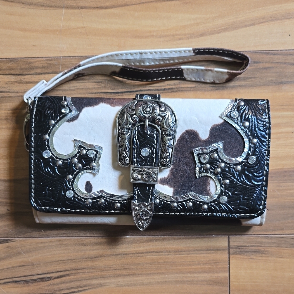 Western Wallet Cow Print